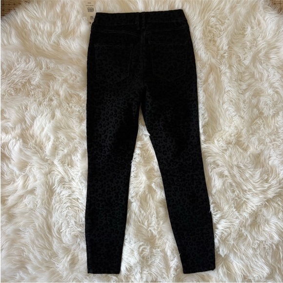 REWASH Black Velvet Leopard High Rise Slim Fit Jeans - Picture 3 of 4